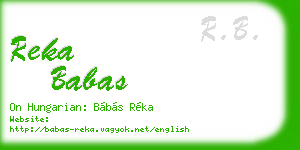 reka babas business card